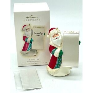2009 HALLMARK Santas List Christmas Ornament Write On Ornament NEW in Box